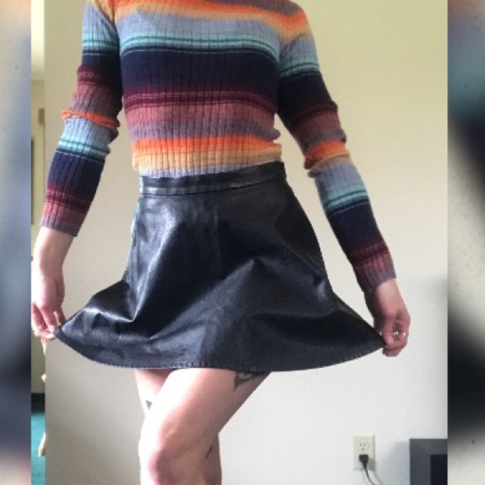 Faux Leather Skirt